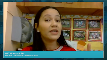 Teacher at Salt Brook Elementary talking about their experience with instructional audio