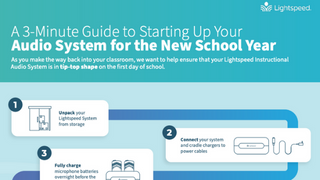 How to start your Lightspeed Instructional Audio system up at the beginning of the school year
